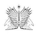 angel wing tattoo design idea