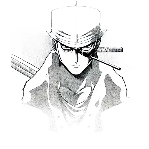 Roronoa zoro tattoo design idea
