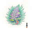 Fern Tree tattoo design idea