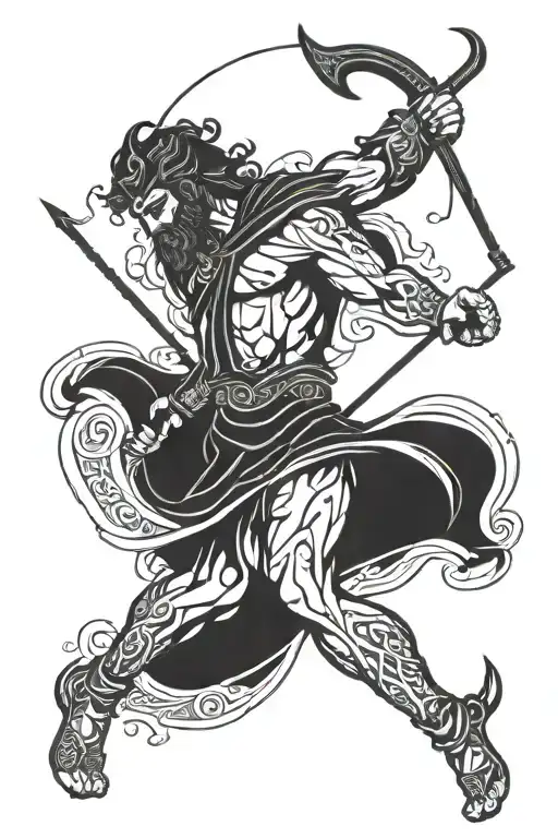 Greek god Ajax tattoo design idea