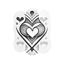 9 of hearts tattoo design idea