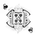 9 of hearts tattoo design idea