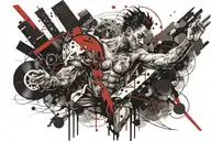 Apollo god tattoo design idea