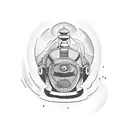 UFO Navy Helo tattoo design idea