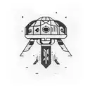 UFO Navy Helo tattoo design idea