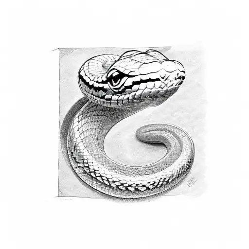 Sketch "Snake" Tattoo Idea - BlackInk AI