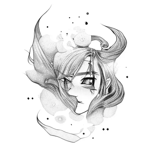 the girl next to the toyota supra car tattoo design idea