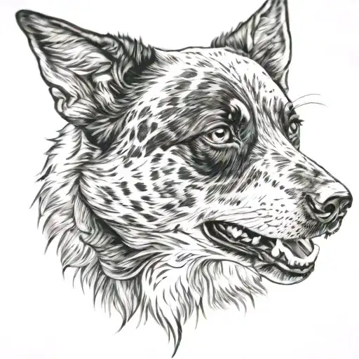 australian cattle dog tattoo design idea