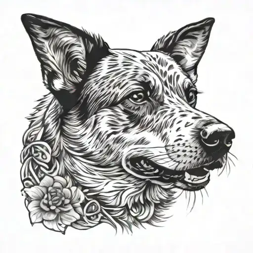 australian cattle dog tattoo design idea