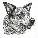 australian cattle dog tattoo design idea