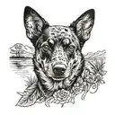 australian cattle dog tattoo design idea