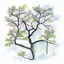 pear tree tattoo design idea