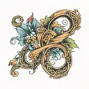 3 letters C for: collected and commited passionate tattoo design idea