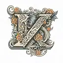 3 letters C for: collected and commited passionate tattoo design idea