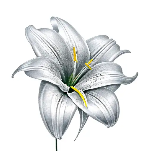 Easter lily tattoo design idea