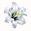 Easter lily tattoo design idea