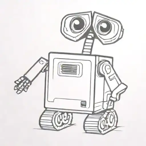 wall-e eyes staring back at me tattoo design idea