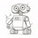 wall-e eyes staring back at me tattoo design idea