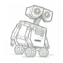 wall-e eyes staring back at me tattoo design idea