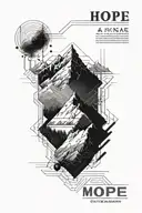 A geometric mountain landscape with a hidden message in Morse code representing hope and strength in the fight against multiple sclerosis tattoo design idea
