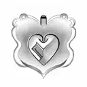 A heart-shaped lock and key with each son's name as the keyhole tattoo design idea