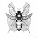 cicada tattoo design idea