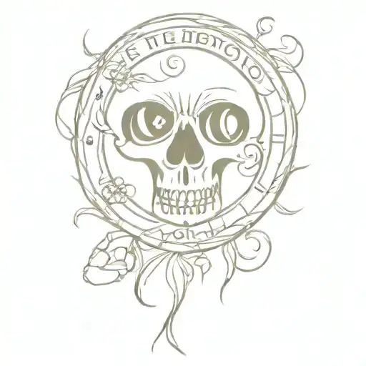ext: The phrase "Memento Mori" is a classic Latin phrase meaning "Remember you must die," which aligns with the idea of  tattoo design idea