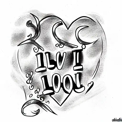i love you family tattoo tattoo design idea