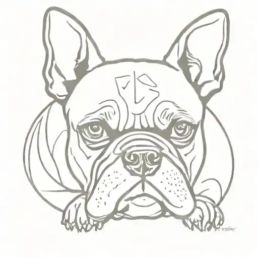 Boston terrior dog tattoo design idea