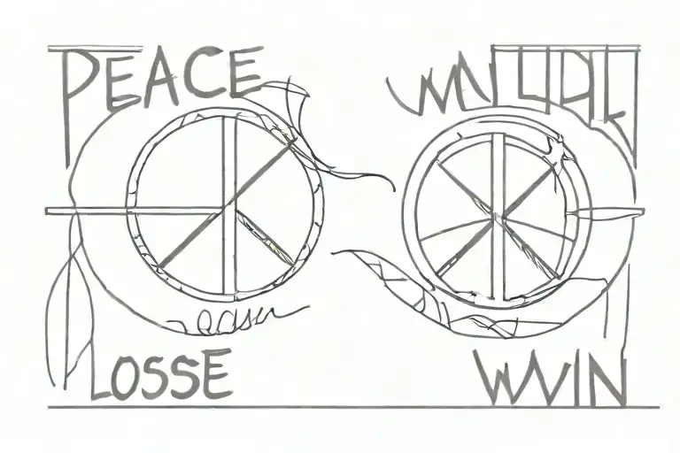 peace will win, fear will lose. tattoo design idea