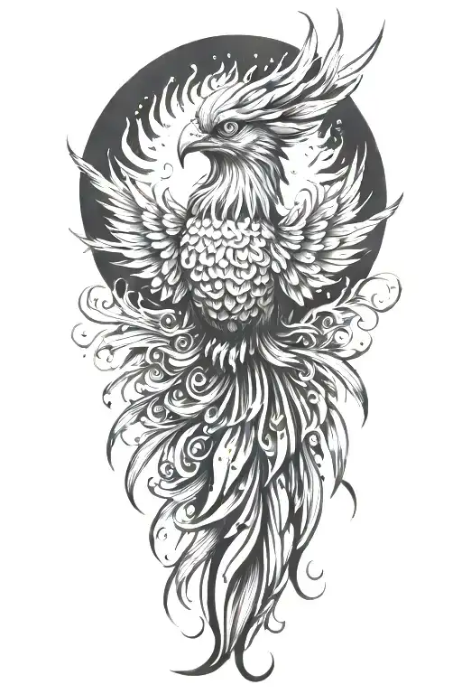 Pheonix bird tattoo design idea