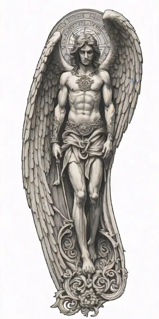 arc angel michael tattoo design idea