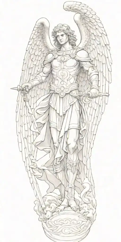 archangel Michael tattoo design idea