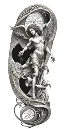 arc angel michael tattoo design idea