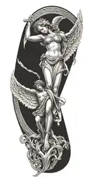 arc angel michael tattoo design idea