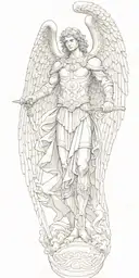 archangel Michael tattoo design idea