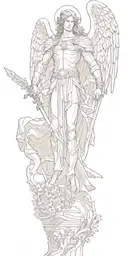 archangel Michael tattoo design idea