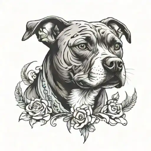my Staffy as a spirit guide like from coco  tattoo design idea