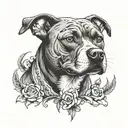 my Staffy as a spirit guide like from coco  tattoo design idea
