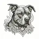 my Staffy as a spirit guide like from coco  tattoo design idea