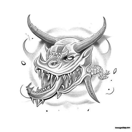 tongue of devil tattoo design idea