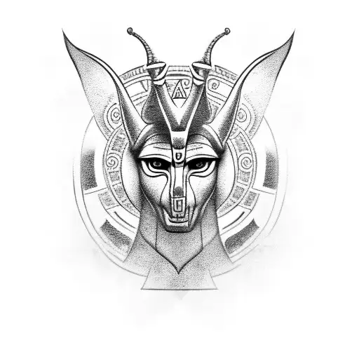 Anubis, old god tattoo design idea