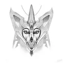 Anubis, old god tattoo design idea