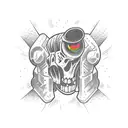 90's cartoon leg sleeve  tattoo design idea