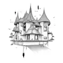 i built you a house from a broken home tattoo design idea