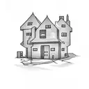 i built you a house from a broken home tattoo design idea