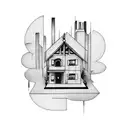 i built you a house from a broken home tattoo design idea