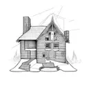 i built you a house from a broken home tattoo design idea