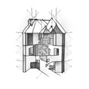 i built you a house from a broken home tattoo design idea