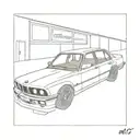 bmw e34 tattoo design idea